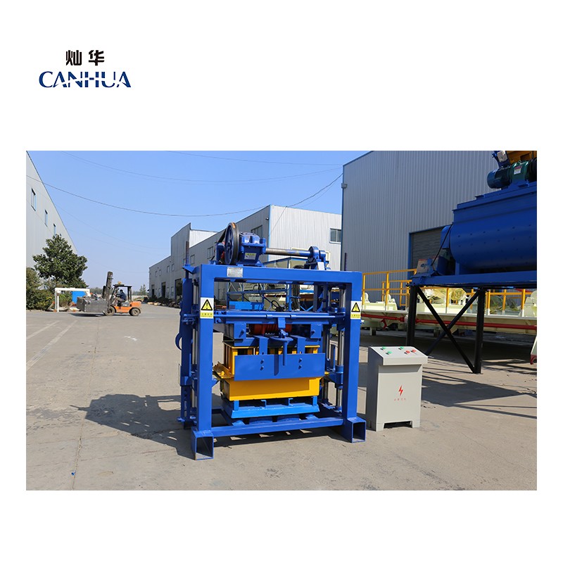 QT40-2 small scale simple semi automatic concrete hollow blocks making machinery for sale