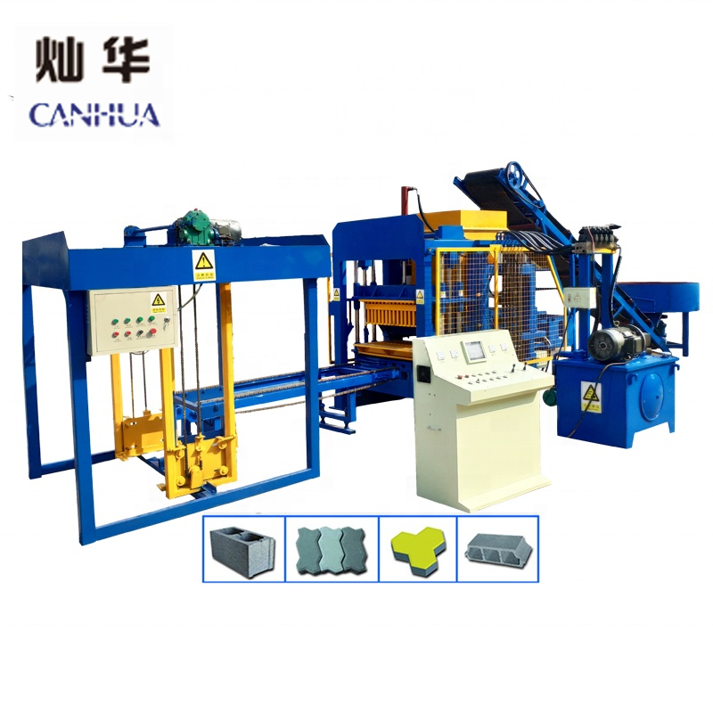 QT4-15 automatic habiterra cement pallet hollow brick block making machines plant dubai price